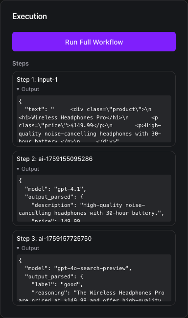 Visual Pipeline Builder - Drag-and-drop AI workflows